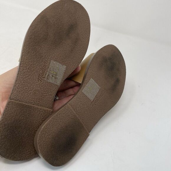 MADEWELL The Boardwalk Slide Sandals Women 6M Leather Brown English Saddle NK783 - Picture 8 of 10